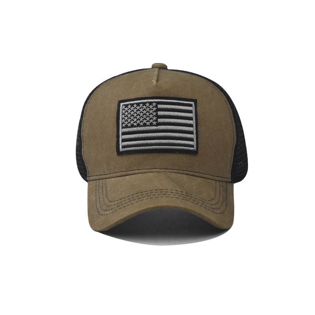 Men's Washed Distressed Breathable Embroidered Hat - 𝓢𝓱𝓸𝓹𝓵𝓮𝓬𝔂