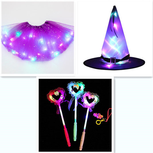 Magical & Luminous  LED Princess Halloween Tutu Skirt Sequins Shiny Skirt - 𝓢𝓱𝓸𝓹𝓵𝓮𝓬𝔂