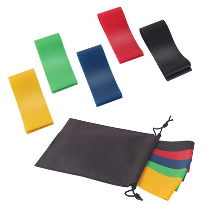 5 Level Resistance Rubber Bands Yoga Training Elastic Bands - 𝓢𝓱𝓸𝓹𝓵𝓮𝓬𝔂