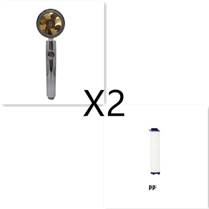 Shower Head Water Saving Flow 360 Degrees Rotating With Small Fan ABS Rain High Pressure Spray Nozzle Bathroom Accessories - 𝓢𝓱𝓸𝓹𝓵𝓮𝓬𝔂