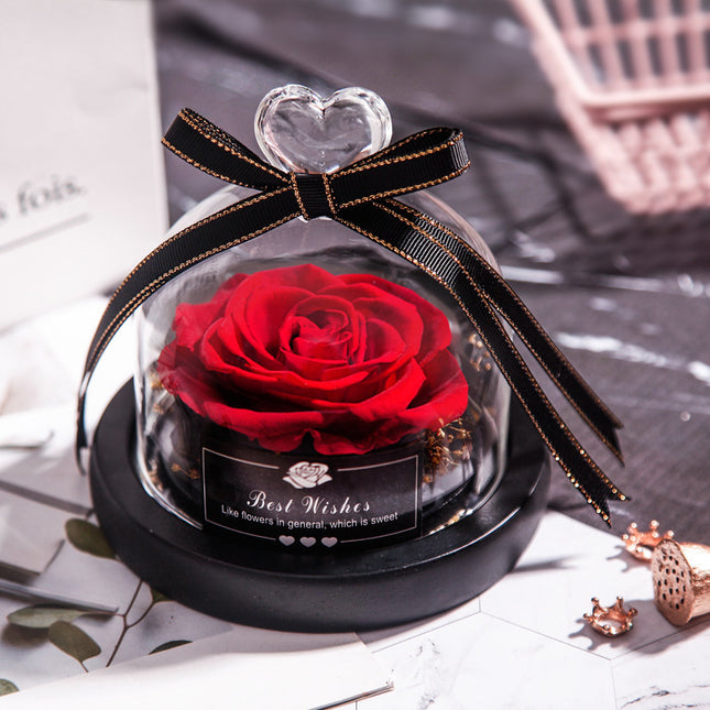 Valentine's Day Christmas Dried Flowers For Home Decor Wedding Gifts Dried Flowers Eternal Real Rose Home Decor With LED In Glass - 𝓢𝓱𝓸𝓹𝓵𝓮𝓬𝔂