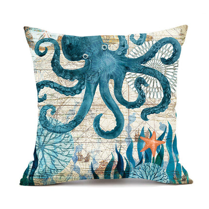 Cushion Covers Sea Turtle Printed Throw Pillow Cases For Home Decor Sofa Chair Seat - 𝓢𝓱𝓸𝓹𝓵𝓮𝓬𝔂