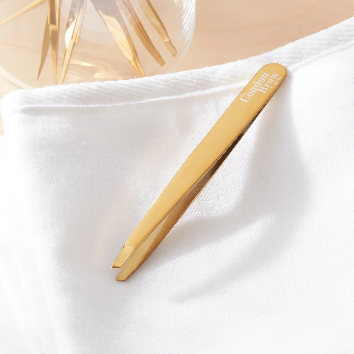 Gold Angled Brow Tweezers