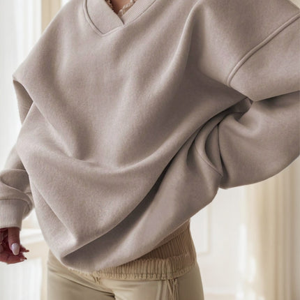 Women's Solid Color Oversized Drop Shoulder Sweatshirt - 𝓢𝓱𝓸𝓹𝓵𝓮𝓬𝔂