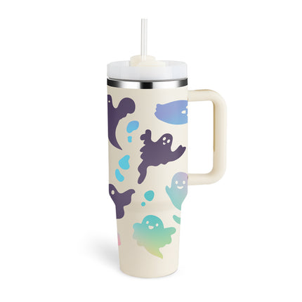 40 Oz Tumbler With Handle Straw Insulated, Stainless Steel Spill Proof Vacuum Coffee Cup Tumbler With Lid Tapered Mug Gifts For Valentine Lover Suitable For Car Gym Office Travel - 𝓢𝓱𝓸𝓹𝓵𝓮𝓬𝔂