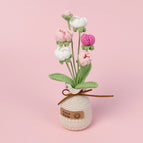 Pink Plum Pot Wool Vase Base