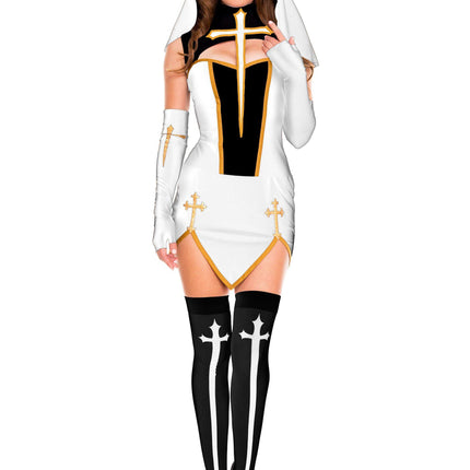 Sexy Bad Habit Nun Costume Religious Sister Fancy Dress - 𝓢𝓱𝓸𝓹𝓵𝓮𝓬𝔂