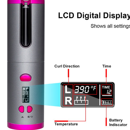 Curling Iron USB Wireless Multifunctional Charging Curler - 𝓢𝓱𝓸𝓹𝓵𝓮𝓬𝔂