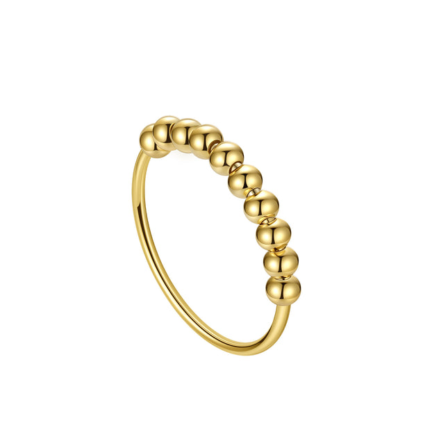 S925 Sterling Silver Ten Beads Relieve Anxiety Lucky Ring - 𝓢𝓱𝓸𝓹𝓵𝓮𝓬𝔂