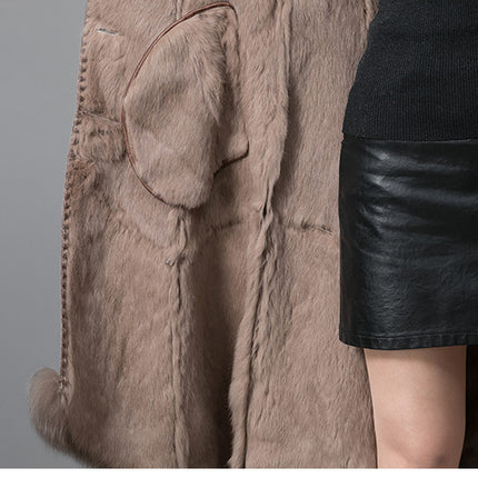 Real Fur One Woman Coat Thickened - 𝓢𝓱𝓸𝓹𝓵𝓮𝓬𝔂