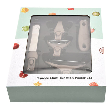Stainless Steel Cutter Set Three Piece Set Wheat Straw Chopping Board Fruit Knife Peeler Combined Kitchen Tools - 𝓢𝓱𝓸𝓹𝓵𝓮𝓬𝔂
