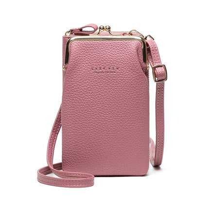 Fashion Lychee Pattern Solid Color Diagonal Shoulder Bag - 𝓢𝓱𝓸𝓹𝓵𝓮𝓬𝔂