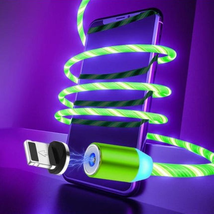 Compatible with Apple, Flowing Ligh Magnetic Streamer Data Line Cable for Iphone Android Typec - 𝓢𝓱𝓸𝓹𝓵𝓮𝓬𝔂