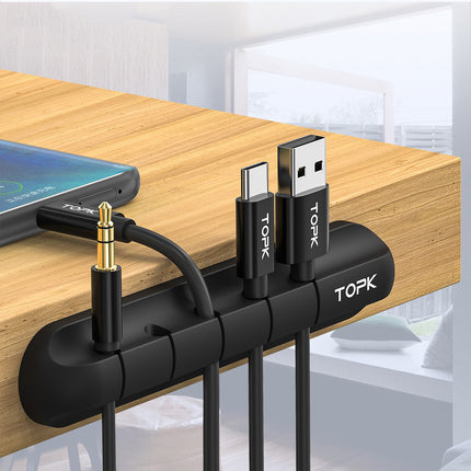 Silicone USB Cable Winder Desktop Cable Organizer Management Multipurpose Clips Cables Protector For Wired Headphones - 𝓢𝓱𝓸𝓹𝓵𝓮𝓬𝔂