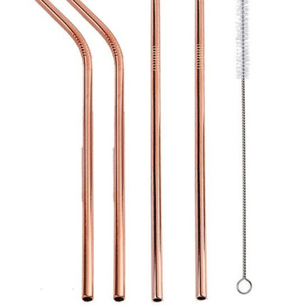 Colourful Reusable Stainless Steel Straws - 𝓢𝓱𝓸𝓹𝓵𝓮𝓬𝔂
