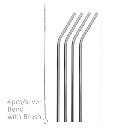 Colourful Reusable Stainless Steel Straws - 𝓢𝓱𝓸𝓹𝓵𝓮𝓬𝔂