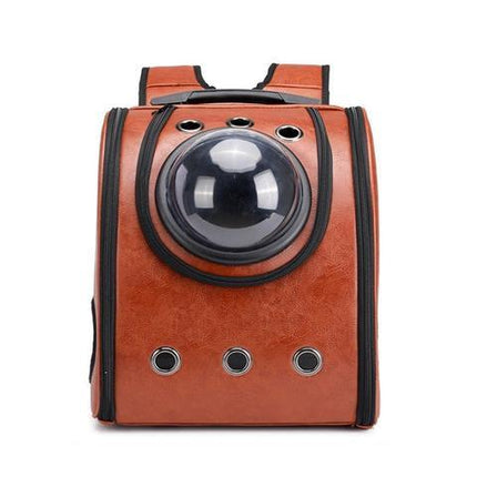 Leather pet carry backpack capsule - 𝓢𝓱𝓸𝓹𝓵𝓮𝓬𝔂