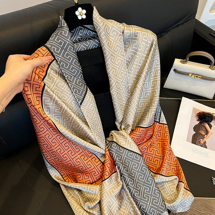 Elegant Emulation Silk Scarf Women's Spring And Summer Sun Protection Long - 𝓢𝓱𝓸𝓹𝓵𝓮𝓬𝔂