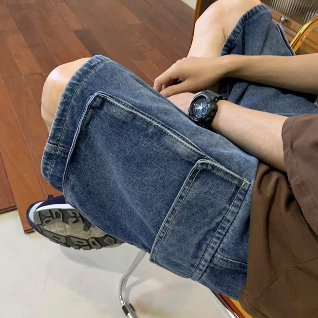 Fashion Work Clothes Denim Shorts For Men - 𝓢𝓱𝓸𝓹𝓵𝓮𝓬𝔂