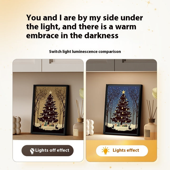 2024 New Luminous Speaker Christmas Tree Painting Bluetooth Speaker Desktop Ornament Gift Light And Shadow Art Lighting - 𝓢𝓱𝓸𝓹𝓵𝓮𝓬𝔂