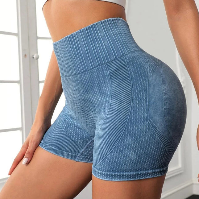 High-waisted Hip-lifting Fitness Pants Solid Color Quick-drying Tight Running Sports Yoga Shorts Women - 𝓢𝓱𝓸𝓹𝓵𝓮𝓬𝔂