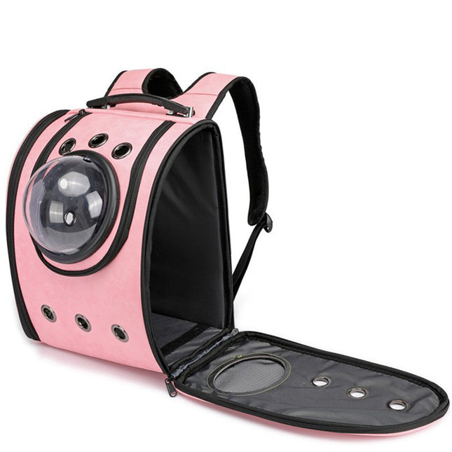 Leather pet carry backpack capsule - 𝓢𝓱𝓸𝓹𝓵𝓮𝓬𝔂