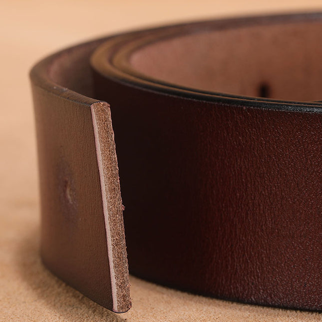 Factory Direct Sales Retro Smooth Genuine Leather Pure Cowhide Letter V Pants Belt - 𝓢𝓱𝓸𝓹𝓵𝓮𝓬𝔂