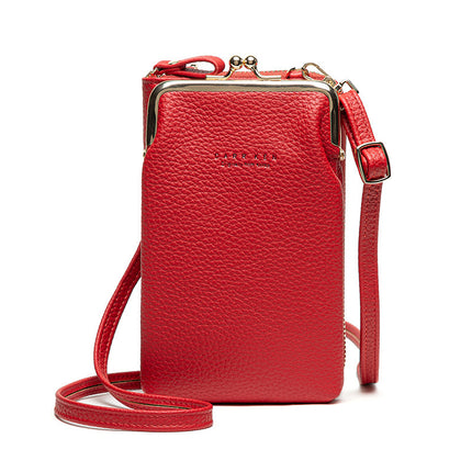 Fashion Lychee Pattern Solid Color Diagonal Shoulder Bag - 𝓢𝓱𝓸𝓹𝓵𝓮𝓬𝔂
