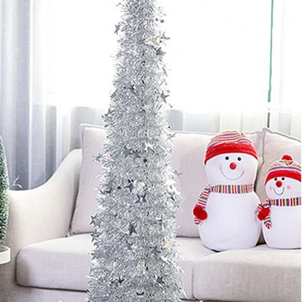 Artificial Tinsel Up Christmas Tree With Stand Gorgeous Collapsible Artificial Christmas Tree For Christmas Decorations - 𝓢𝓱𝓸𝓹𝓵𝓮𝓬𝔂