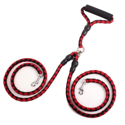 Double-Ended Traction Rope For Walking The Dog Hand-Double-Ended Traction Rope One Plus Two Leash Collar Pet Supplies Dog Collar - 𝓢𝓱𝓸𝓹𝓵𝓮𝓬𝔂