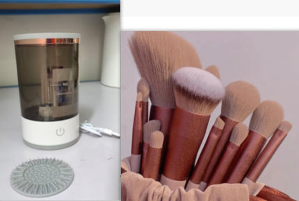 Women Eye Shadow Brush Cleaning Tool Portable Electric Makeup Brush Cleaner Machine With USB Charging Automatic Cosmetic Brush - 𝓢𝓱𝓸𝓹𝓵𝓮𝓬𝔂
