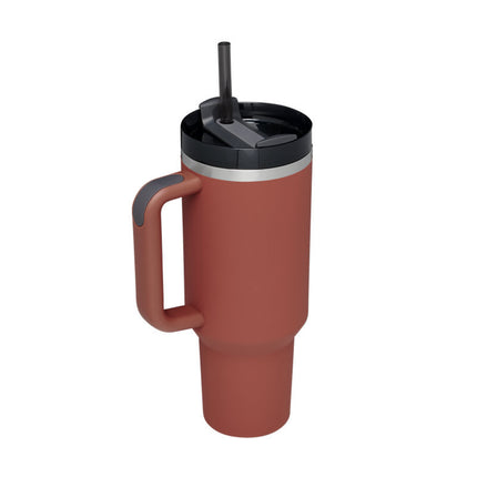 40 Oz Tumbler With Handle Straw Insulated, Stainless Steel Spill Proof Vacuum Coffee Cup Tumbler With Lid Tapered Mug Gifts For Valentine Lover Suitable For Car Gym Office Travel - 𝓢𝓱𝓸𝓹𝓵𝓮𝓬𝔂