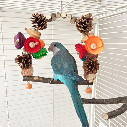 Parrot Swing Pine Nut Grinding Mouth Grinding Claw Log Bird Stand Rod Color Decoration - 𝓢𝓱𝓸𝓹𝓵𝓮𝓬𝔂
