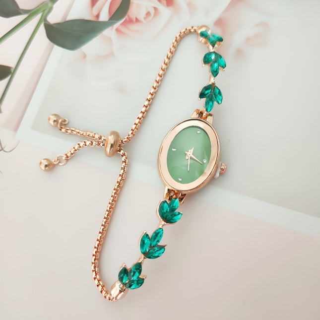 Wheat Diamond Women's Watch Free Adjustment Pull-out Women's - 𝓢𝓱𝓸𝓹𝓵𝓮𝓬𝔂
