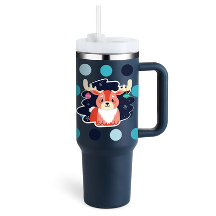 40 Oz Tumbler With Handle Straw Insulated, Stainless Steel Spill Proof Vacuum Coffee Cup Tumbler With Lid Tapered Mug Gifts For Valentine Lover Suitable For Car Gym Office Travel - 𝓢𝓱𝓸𝓹𝓵𝓮𝓬𝔂