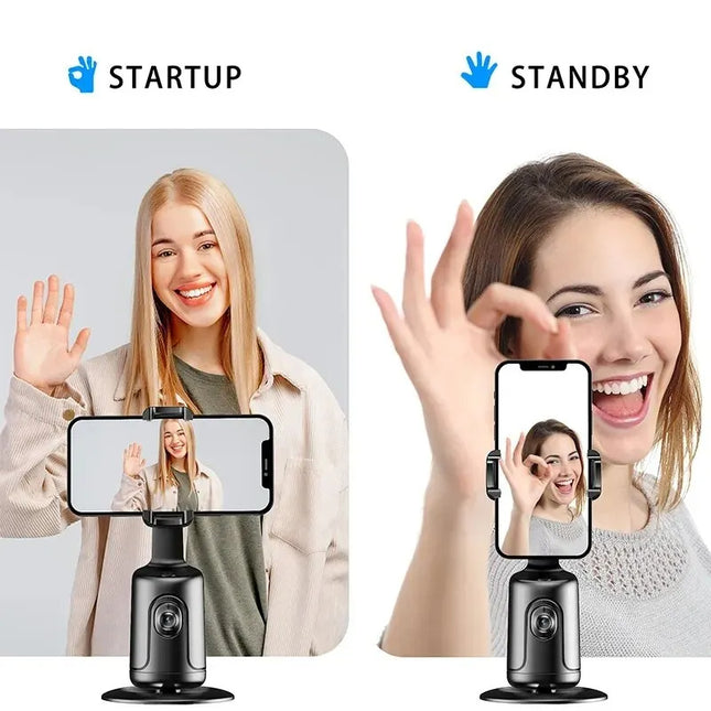 360 Auto Face Tracking Gimbal AI Smart Gimbal Face Tracking Auto Phone Holder For Smartphone Video Vlog Live Stabilizer Tripod - 𝓢𝓱𝓸𝓹𝓵𝓮𝓬𝔂