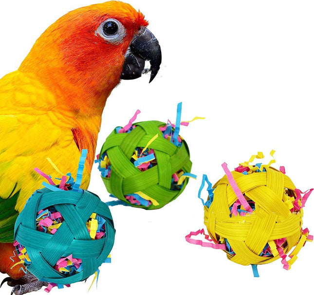Natural Bamboo Woven Toy Ball Feeding Foraging Toy - 𝓢𝓱𝓸𝓹𝓵𝓮𝓬𝔂