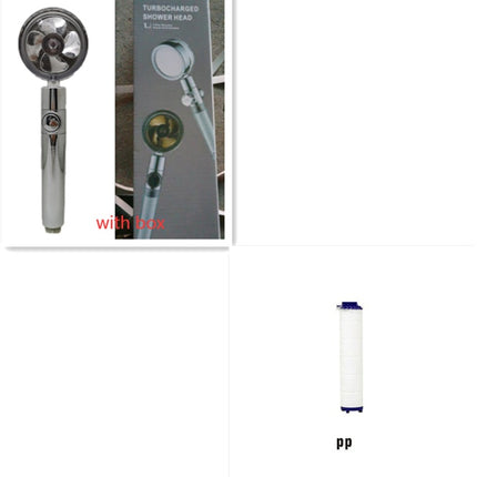 Shower Head Water Saving Flow 360 Degrees Rotating With Small Fan ABS Rain High Pressure Spray Nozzle Bathroom Accessories - 𝓢𝓱𝓸𝓹𝓵𝓮𝓬𝔂