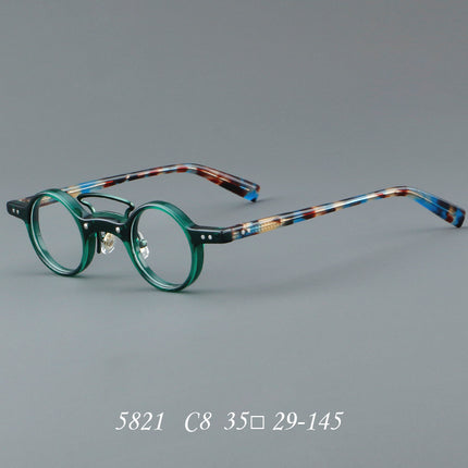 Plate Glasses Retro Frame Japanese Small Round Rim - 𝓢𝓱𝓸𝓹𝓵𝓮𝓬𝔂