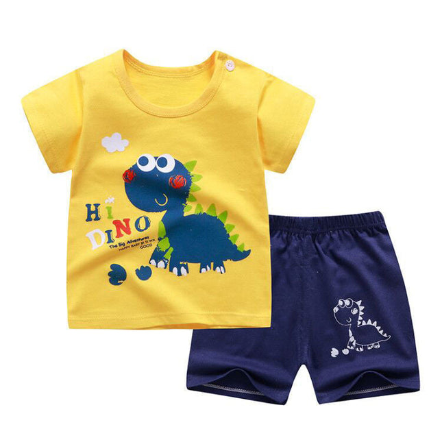 Children's short sleeve suit cotton baby clothes boy shorts 