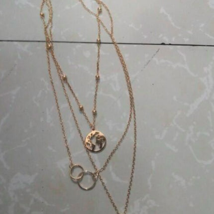 Fashionable Multilayer Boho Moon Map Necklace - 𝓢𝓱𝓸𝓹𝓵𝓮𝓬𝔂