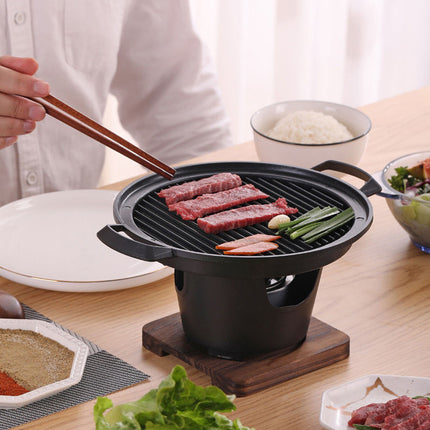 Mini BBQ Grill Alcohol Stove Home Smokeless Barbecue Grill Outdoor BBQ Plate Roasting Meat Tools - 𝓢𝓱𝓸𝓹𝓵𝓮𝓬𝔂