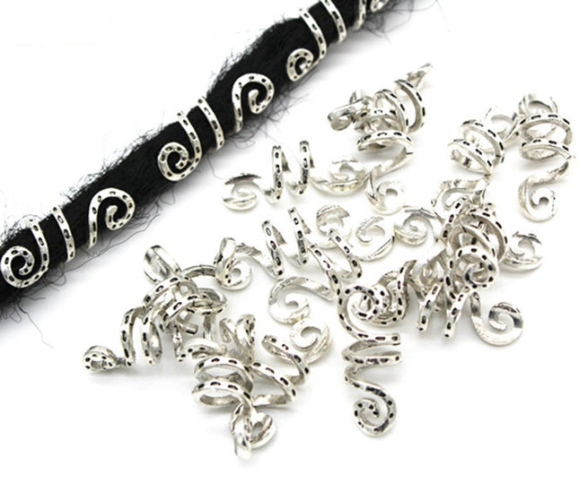 Silver Viking Spiral hair braid - 𝓢𝓱𝓸𝓹𝓵𝓮𝓬𝔂