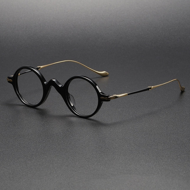 Sheet Metal Eyeglass Frame Fashion Retro Small Face With Myopic Glasses Option Pure Titanium Glasses Rim Men - 𝓢𝓱𝓸𝓹𝓵𝓮𝓬𝔂