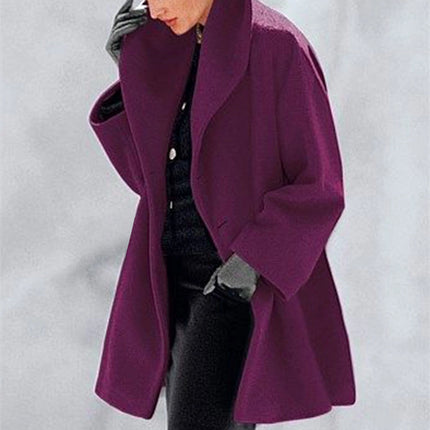 Women's Trendy Clothes Multi-color Round Neck Loose Sweater Woolen Coat Solid Casual Coat For Autumn And Winter - 𝓢𝓱𝓸𝓹𝓵𝓮𝓬𝔂