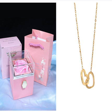 Rotating Soap Flower Rose Gift Box Creative Rotating Rose Jewelry Packaging Box Valentine's Day Gift For Women - 𝓢𝓱𝓸𝓹𝓵𝓮𝓬𝔂
