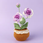 Purple 2 Roses With 1 Bud