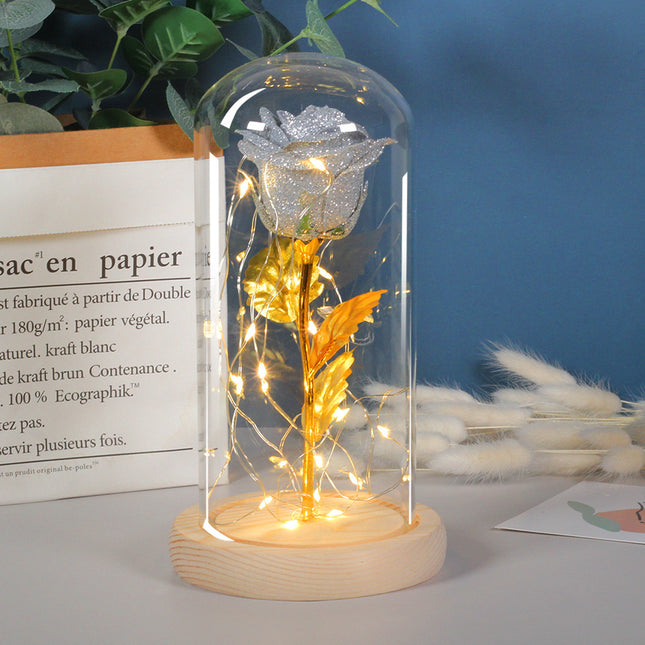 Valentines Day Gift  For Girlfriend Eternal Rose Flowers LED Light In Glass Cover Day Wedding Decoration Favors Mother Day Female Gift  Gift - 𝓢𝓱𝓸𝓹𝓵𝓮𝓬𝔂
