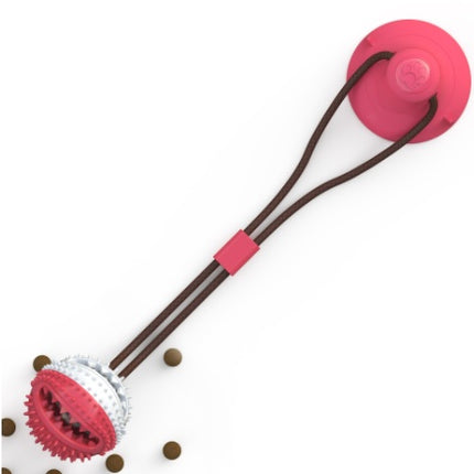 Dog Toys Silicon Suction Cup Tug Interactive Dog Ball Toy For Pet Chew Bite Tooth Cleaning Toothbrush Feeding Pet Supplies - 𝓢𝓱𝓸𝓹𝓵𝓮𝓬𝔂
