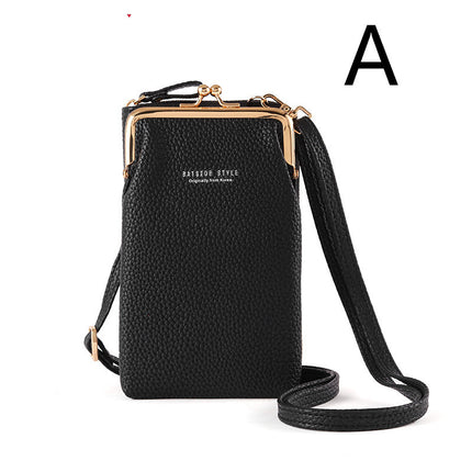 Fashion Lychee Pattern Solid Color Diagonal Shoulder Bag - 𝓢𝓱𝓸𝓹𝓵𝓮𝓬𝔂